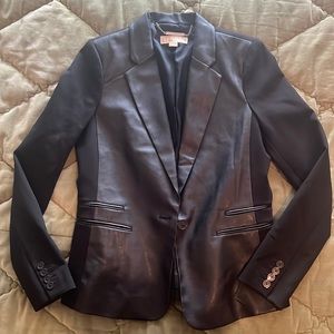 Michael Kors Faux Leather Blazer